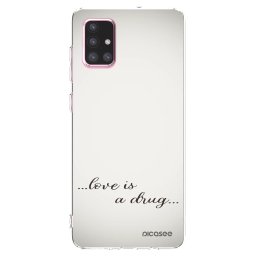 Átlátszó szilikon tok az alábbi mobiltelefonokra Samsung Galaxy A71 A715F - Love is a drug