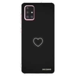 Átlátszó szilikon tok az alábbi mobiltelefonokra Samsung Galaxy A71 A715F - Heart