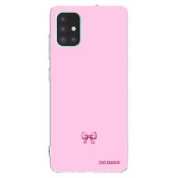 Átlátszó szilikon tok az alábbi mobiltelefonokra Samsung Galaxy A51 A515F - Blush bow