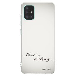 Átlátszó szilikon tok az alábbi mobiltelefonokra Samsung Galaxy A51 A515F - Love is a drug