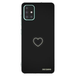 Átlátszó szilikon tok az alábbi mobiltelefonokra Samsung Galaxy A51 A515F - Heart