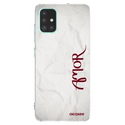 Átlátszó szilikon tok az alábbi mobiltelefonokra Samsung Galaxy A51 A515F - Amor