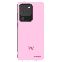 Átlátszó szilikon tok az alábbi mobiltelefonokra Samsung Galaxy S20 Ultra 5G G988F - Blush bow