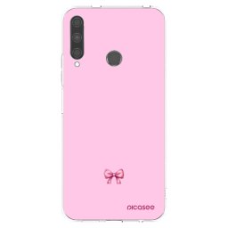 Átlátszó szilikon tok az alábbi mobiltelefonokra Huawei P40 Lite E - Blush bow