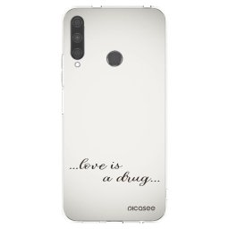 Átlátszó szilikon tok az alábbi mobiltelefonokra Huawei P40 Lite E - Love is a drug