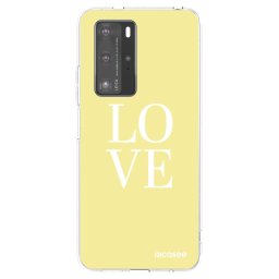 Átlátszó szilikon tok az alábbi mobiltelefonokra Huawei P40 Pro - Love