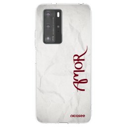 Átlátszó szilikon tok az alábbi mobiltelefonokra Huawei P40 Pro - Amor