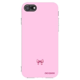 Átlátszó szilikon tok az alábbi mobiltelefonokra Apple iPhone SE 2020 - Blush bow