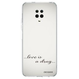Átlátszó szilikon tok az alábbi mobiltelefonokra Xiaomi Redmi Note 9S - Love is a drug