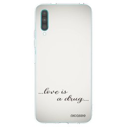 Átlátszó szilikon tok az alábbi mobiltelefonokra Samsung Galaxy A30s A307F - Love is a drug