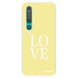 Átlátszó szilikon tok az alábbi mobiltelefonokra Xiaomi Mi 10 - Love