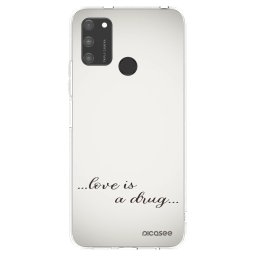 Átlátszó szilikon tok az alábbi mobiltelefonokra Honor 9A - Love is a drug