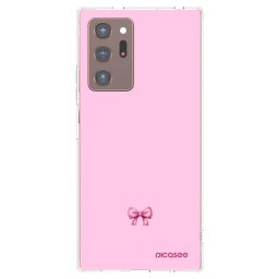 Átlátszó szilikon tok az alábbi mobiltelefonokra Samsung Galaxy Note 20 Ultra - Blush bow