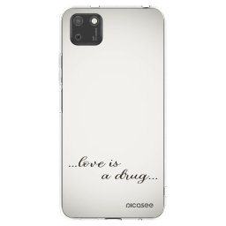 Átlátszó szilikon tok az alábbi mobiltelefonokra Huawei Y5P - Love is a drug