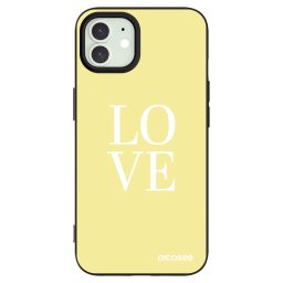 Fekete szilikon tok az alábbi mobiltelefonokra Apple iPhone 12 - Love