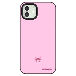 Fekete szilikon tok az alábbi mobiltelefonokra Apple iPhone 12 - Blush bow