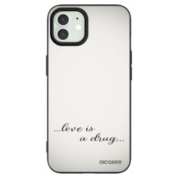 Fekete szilikon tok az alábbi mobiltelefonokra Apple iPhone 12 - Love is a drug