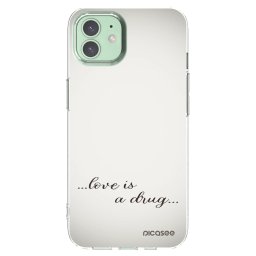 Átlátszó szilikon tok az alábbi mobiltelefonokra Apple iPhone 12 - Love is a drug