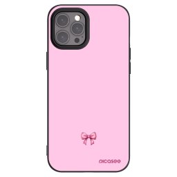 Fekete szilikon tok az alábbi mobiltelefonokra Apple iPhone 12 Pro Max - Blush bow