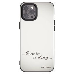 Fekete szilikon tok az alábbi mobiltelefonokra Apple iPhone 12 Pro Max - Love is a drug