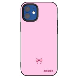 Fekete szilikon tok az alábbi mobiltelefonokra Apple iPhone 12 mini - Blush bow
