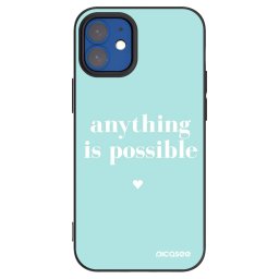 Fekete szilikon tok az alábbi mobiltelefonokra Apple iPhone 12 mini - Anything is possible