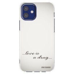 Átlátszó szilikon tok az alábbi mobiltelefonokra Apple iPhone 12 mini - Love is a drug