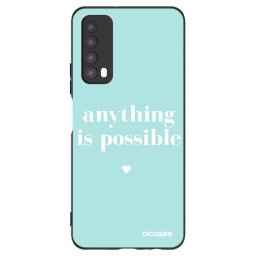 Fekete szilikon tok az alábbi mobiltelefonokra Huawei P Smart 2021 - Anything is possible