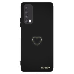 Fekete szilikon tok az alábbi mobiltelefonokra Huawei P Smart 2021 - Heart