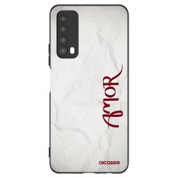 Fekete szilikon tok az alábbi mobiltelefonokra Huawei P Smart 2021 - Amor