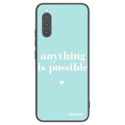 Fekete szilikon tok az alábbi mobiltelefonokra Sony Xperia 10 II - Anything is possible