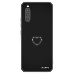 Fekete szilikon tok az alábbi mobiltelefonokra Sony Xperia 10 II - Heart
