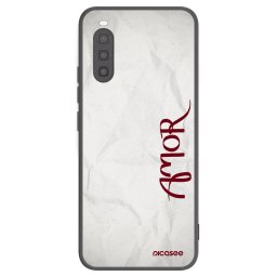 Fekete szilikon tok az alábbi mobiltelefonokra Sony Xperia 10 II - Amor