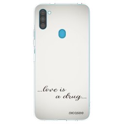 Átlátszó szilikon tok az alábbi mobiltelefonokra Samsung Galaxy M11 - Love is a drug