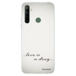 Átlátszó szilikon tok az alábbi mobiltelefonokra Realme 6i - Love is a drug