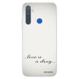 Átlátszó szilikon tok az alábbi mobiltelefonokra Realme 5 - Love is a drug