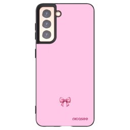 Fekete szilikon tok az alábbi mobiltelefonokra Samsung Galaxy S21 5G G991B - Blush bow