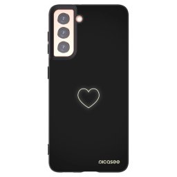 Fekete szilikon tok az alábbi mobiltelefonokra Samsung Galaxy S21 5G G991B - Heart