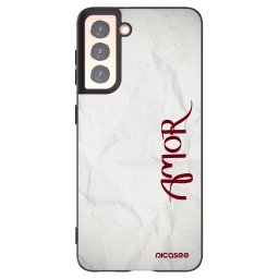 Fekete szilikon tok az alábbi mobiltelefonokra Samsung Galaxy S21 5G G991B - Amor