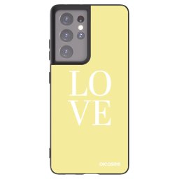 Fekete szilikon tok az alábbi mobiltelefonokra Samsung Galaxy S21 Ultra 5G G998B - Love