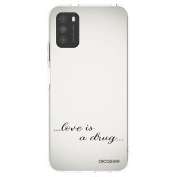 Átlátszó szilikon tok az alábbi mobiltelefonokra Xiaomi Poco M3 - Love is a drug
