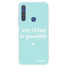 Átlátszó szilikon tok az alábbi mobiltelefonokra Motorola Moto G8 - Anything is possible