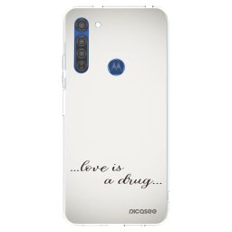 Átlátszó szilikon tok az alábbi mobiltelefonokra Motorola Moto G8 - Love is a drug