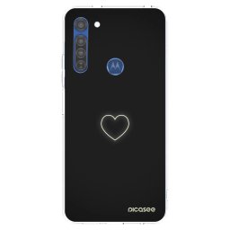 Átlátszó szilikon tok az alábbi mobiltelefonokra Motorola Moto G8 - Heart