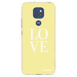 Átlátszó szilikon tok az alábbi mobiltelefonokra Motorola Moto G9 Play - Love