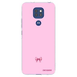 Átlátszó szilikon tok az alábbi mobiltelefonokra Motorola Moto G9 Play - Blush bow