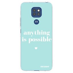 Átlátszó szilikon tok az alábbi mobiltelefonokra Motorola Moto G9 Play - Anything is possible