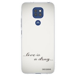 Átlátszó szilikon tok az alábbi mobiltelefonokra Motorola Moto G9 Play - Love is a drug