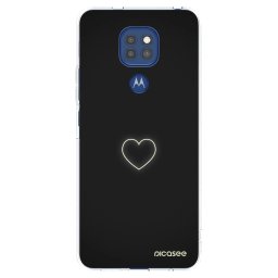 Átlátszó szilikon tok az alábbi mobiltelefonokra Motorola Moto G9 Play - Heart