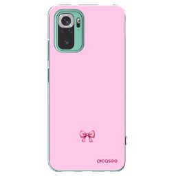 Átlátszó szilikon tok az alábbi mobiltelefonokra Xiaomi Redmi Note 10 Pro - Blush bow